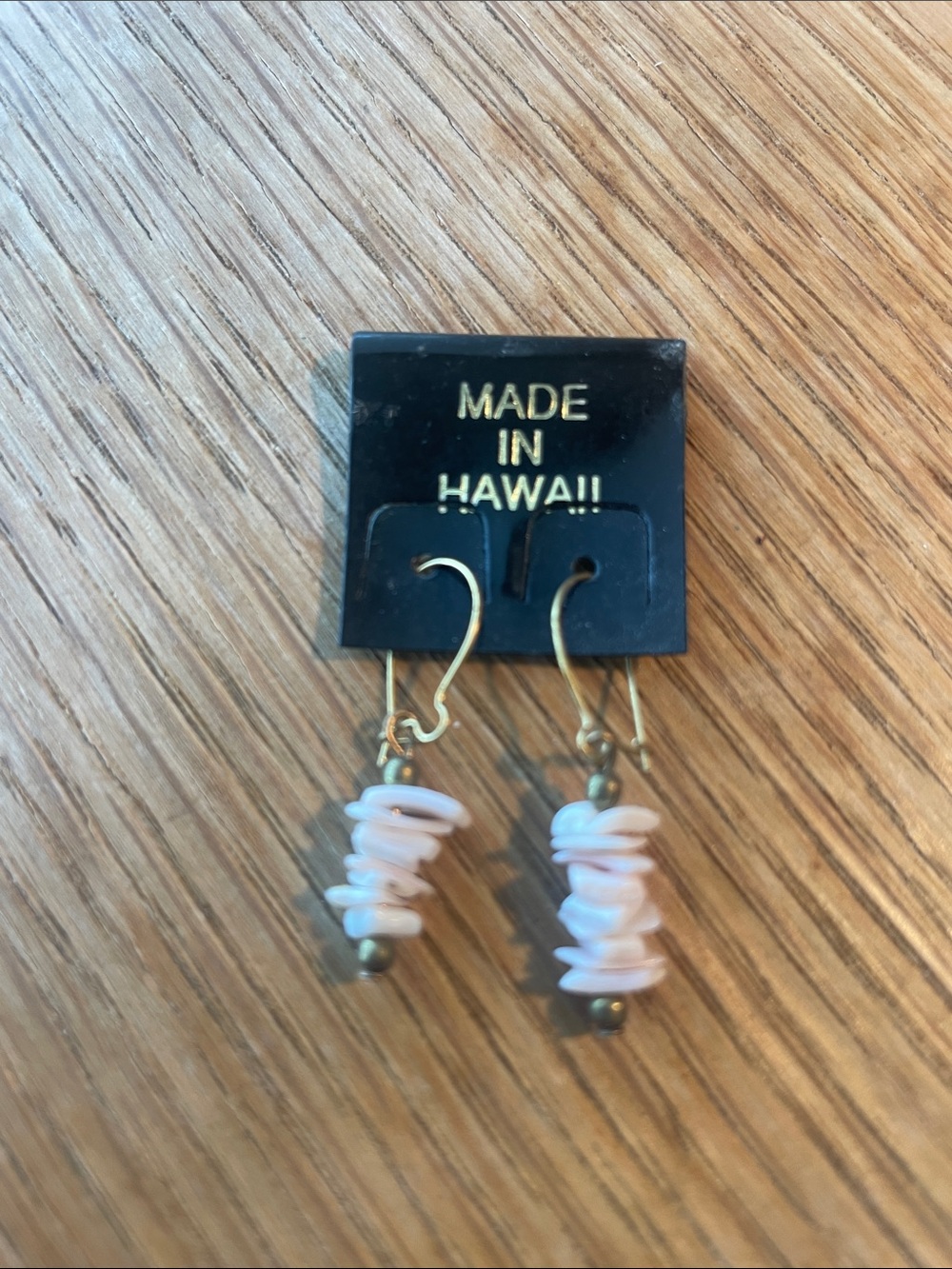 Pink Shell Drop Earrings